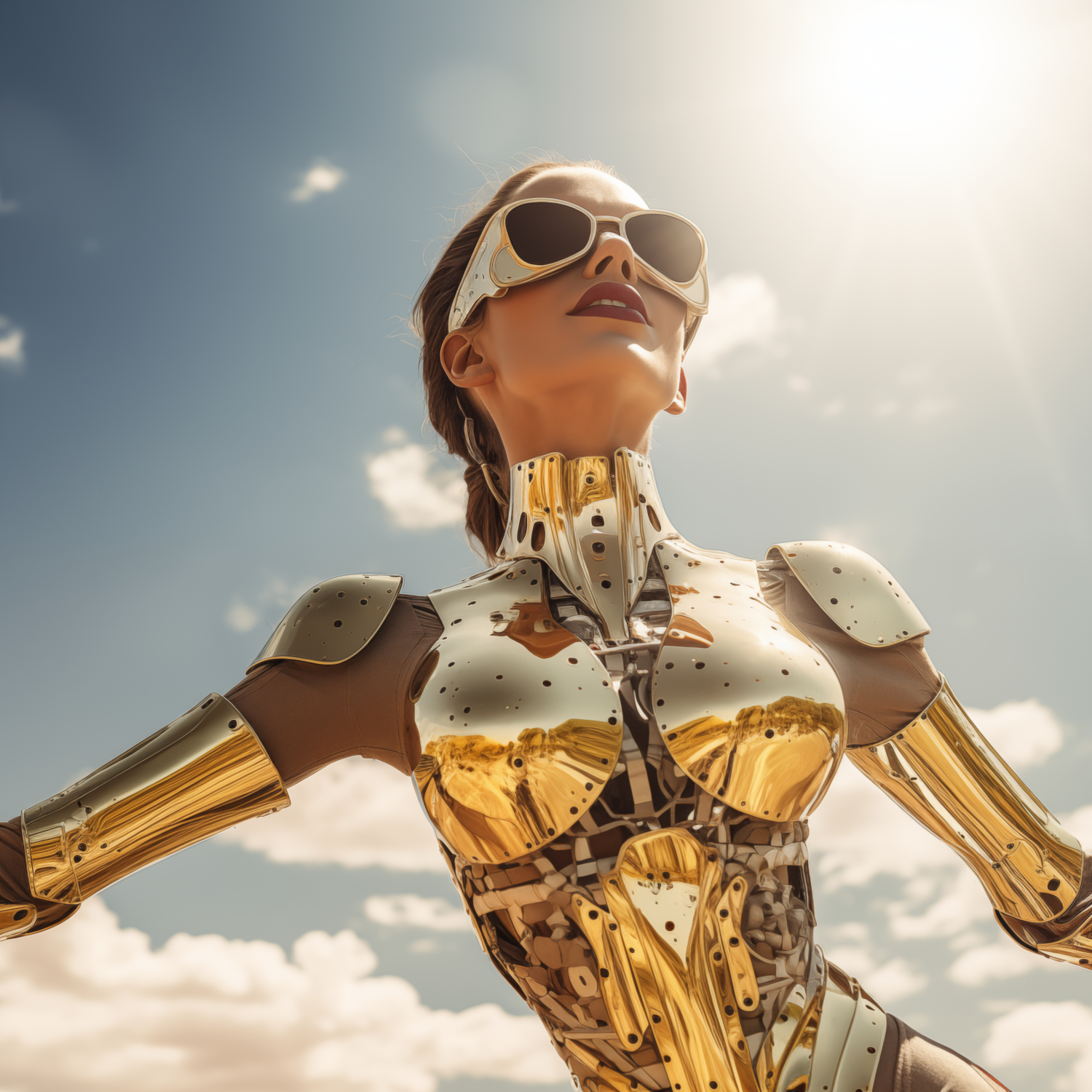 A robot dancing in the sun