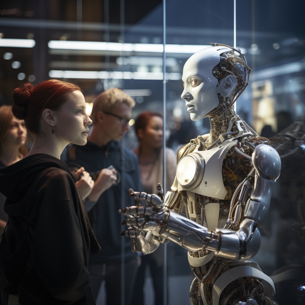 A robot dancing in the sun