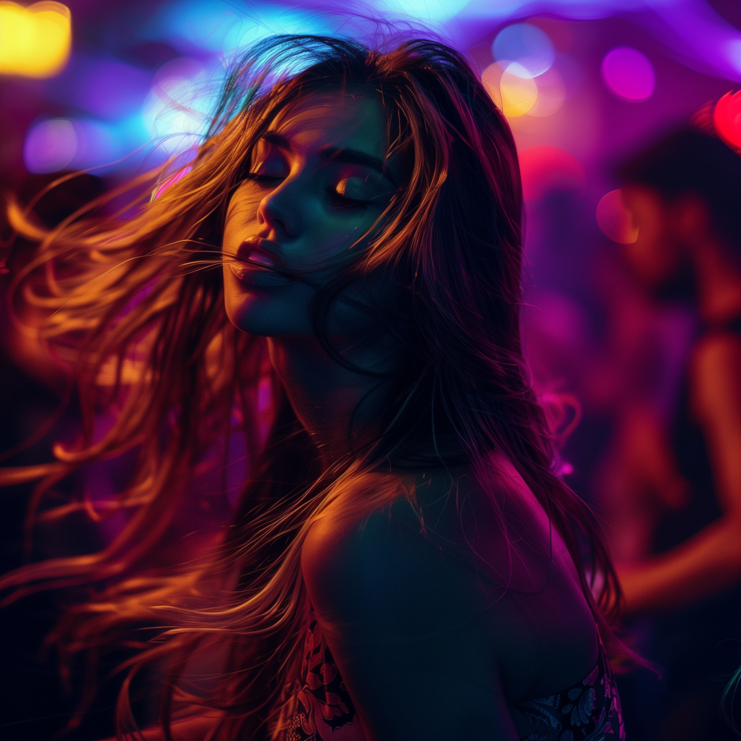 A woman dancing in a club